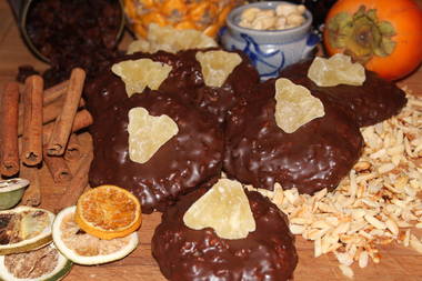 Ananas Elisen-Lebkuchen mit Schokoladenüberzug