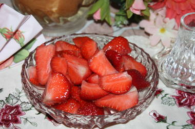 Gezuckerte Erdbeeren
