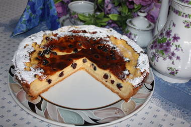 Käsekuchen mit Cranbeerys