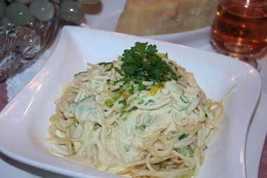 Spaghetti mit Gorgonzola-Käse