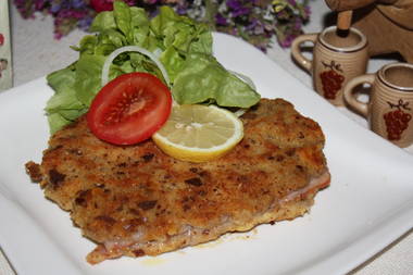 Hackfleisch Gordon-Bleu mit Schinken und K&auml;se