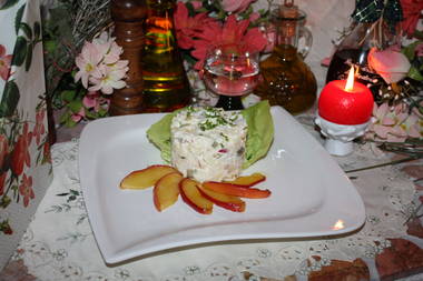 Matjesstreifen mit Äpfel und Sahne-Ingwersoße