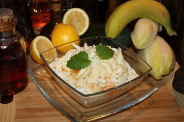 Chicoree-Mandarinen-Bananensalat mit Mascarponedressing