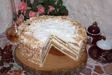 Rum Walnuss-Sahne-Torte