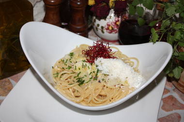 Spaghetti mit  Artischoken in Limetten-Sahnesoße