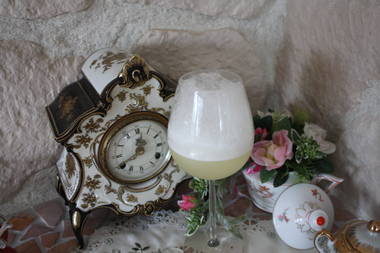 Zitronensorbet mit Prosecco