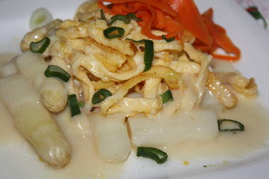 Spargel mit Schwäbischen Kässpätzle