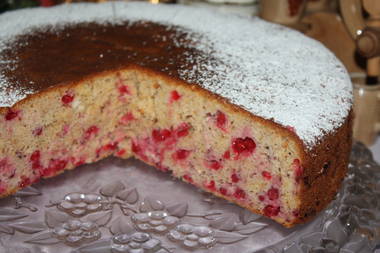 Johannisbeekuchen mit Mandeln