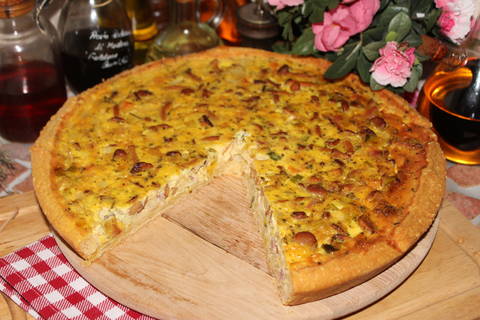 Quiche mit frischen Pfifferlingen