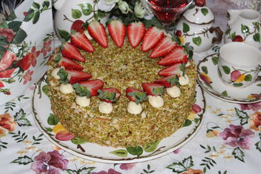 Pistazien Erdbeer-Torte