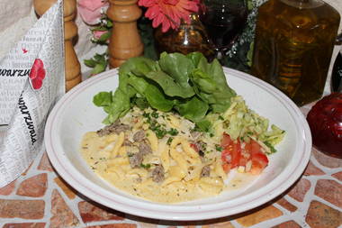 Saure Spätzle mit Ragout