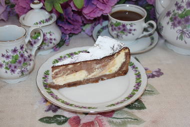Käse-Schoko-Kuchen marmoriert