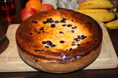 Käsekuchen mit Blaubeeren