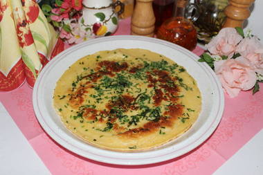 Pfannkuchen mit Schnittlauch