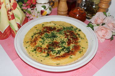 Pfannkuchen mit Schnittlauch