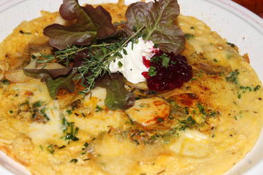 Pfannkuchen mit Edammer-Käse