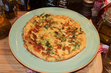 Pfannkuchen mit Bärlauch und Kräuter