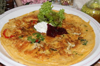 Pfannkuchen mit Camenbert