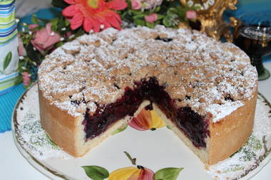 Heidelbeerkuchen mit Zimtsteußel