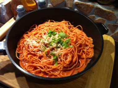 Spaghetti mit Chilli und Peccorino