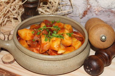 Kartoffelgulasch vegetarisch mit Bohnen