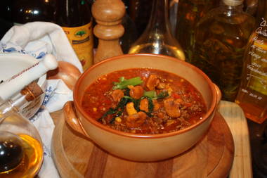 Chili mit frischen Pfifferlingen