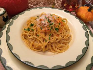 Kürbis-Creme Spaghetti