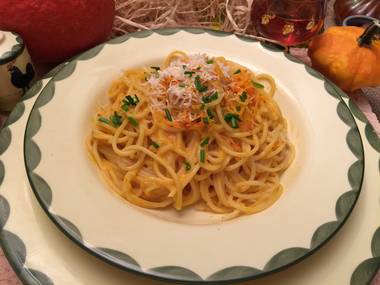 Kürbis-Creme Spaghetti