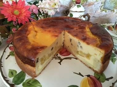 Käsekuchen mit Frischkäse und Ananas