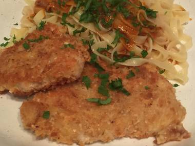 Putenschnitzel  3 Käsesorten paniert