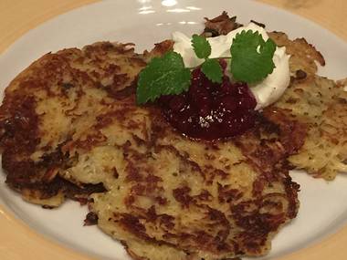 Kartoffelpuffer mit Champignons