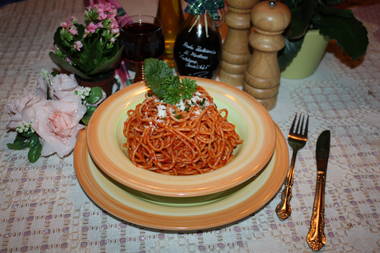 Paprika-Butter-Spaghetti