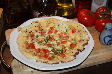 Pfannkuchen-Pizza-Paprika