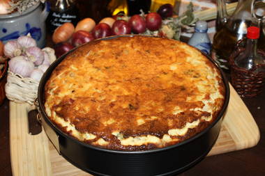 Zwiebel Kr&auml;uter-Torte