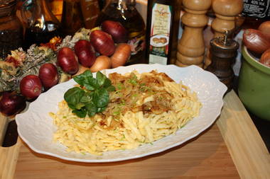 Butterspätzle mit Röstzwiebeln