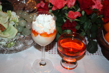 Quark mit Aperol und Sahne