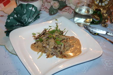 Schweinefilet Sahnegeschnetzeltes