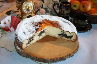 Käsekuchen mit Mohn